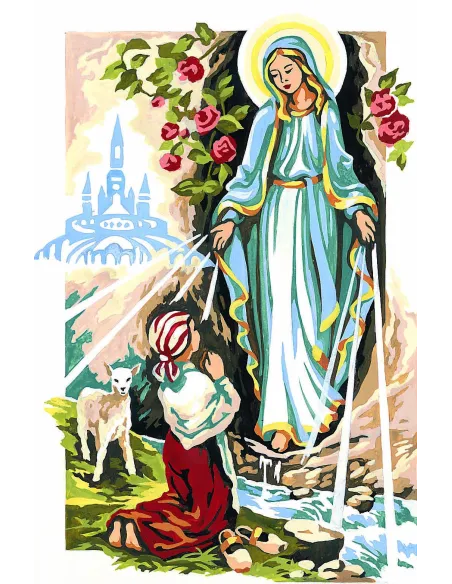 Canevas : 30x40 cm, Lourdes
