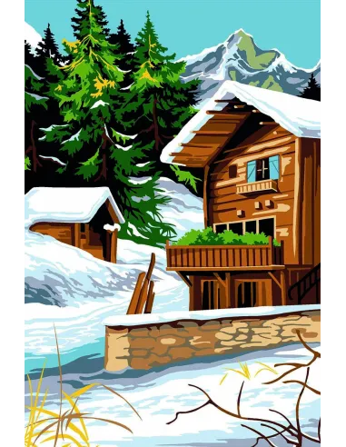 Canevas : 30x40 cm, le chalet