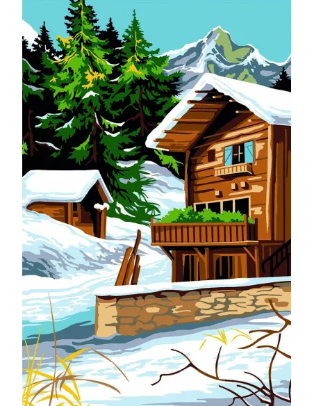 Canevas : 30x40 cm, le chalet