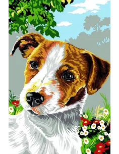 Canevas : 30x40 cm, Jack Russel