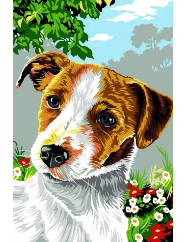 Canevas : 30x40 cm, Jack Russel