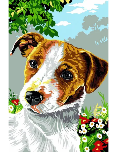 Canevas : 30x40 cm, Jack Russel