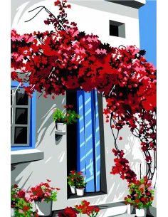 Canevas : 30x40 cm, bougainvillier