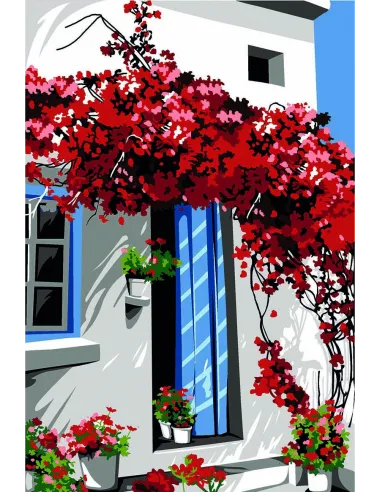 Canevas : 30x40 cm, bougainvillier