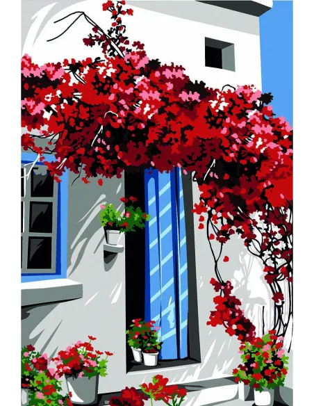 Canevas : 30x40 cm, bougainvillier