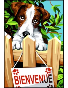Canevas : 30x40 cm, bienvenue