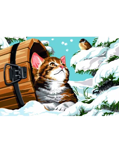 Canevas : 30x40 cm, les derniers flocons