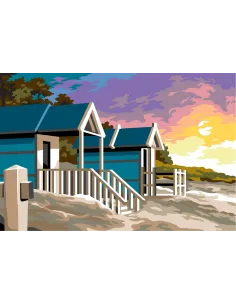 Canevas : 30x40 cm,N23 - les cabines