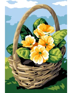 Canevas : 30x40 cm,N23 - panier