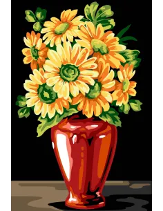Canevas : 30x40 cm,N23 - vase rouge