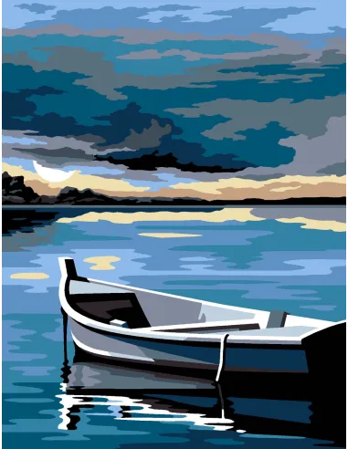 Canevas : 50x65 cm, Début de nuit | Zéphyr Tissus