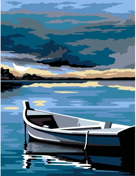Canevas : 50x65 cm, Début de nuit | Zéphyr Tissus
