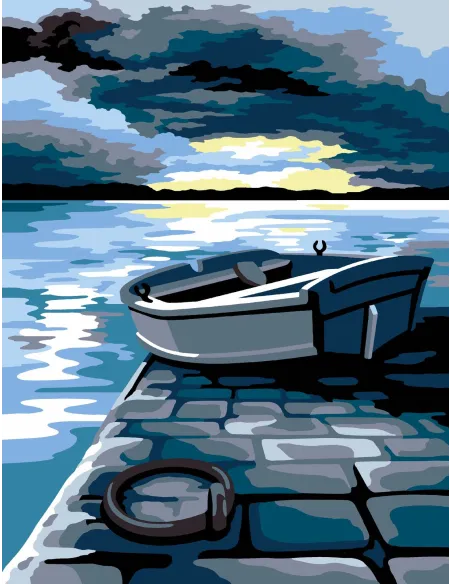 Canevas : 50x65 cm, Fin de nuit | Zéphyr Tissus