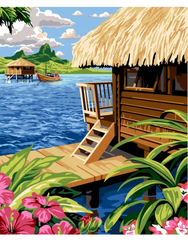 Canevas : 60x70 cm, Pilotis | Zéphyr Tissus