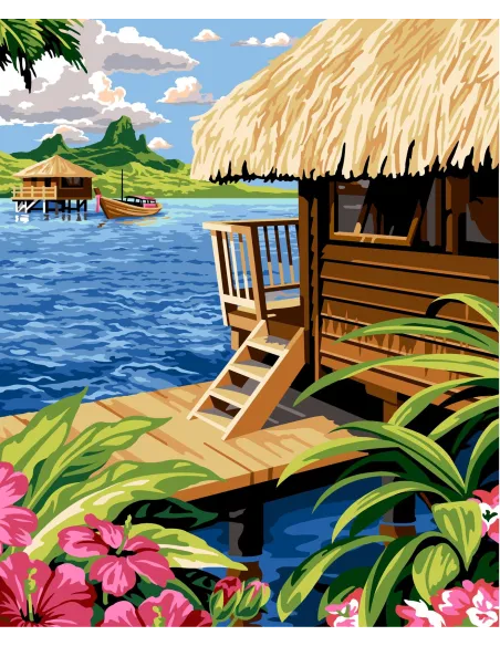 Canevas : 60x70 cm, Pilotis | Zéphyr Tissus