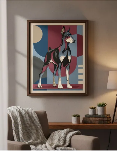 Canevas : 65x80 cm, Dobermann | Zéphyr Tissus