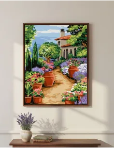 Canevas : 65x80 cm, Allée du jardin | Zéphyr Tissus 2