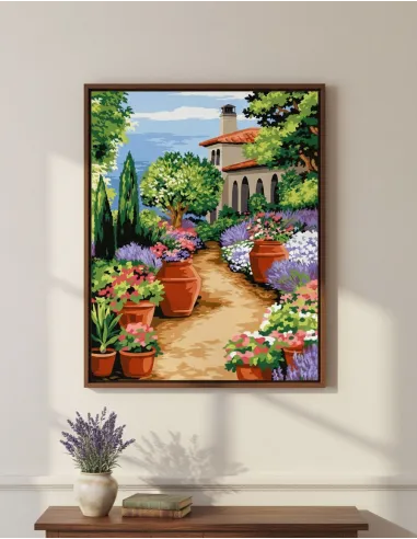 Canevas : 65x80 cm, Allée du jardin | Zéphyr Tissus