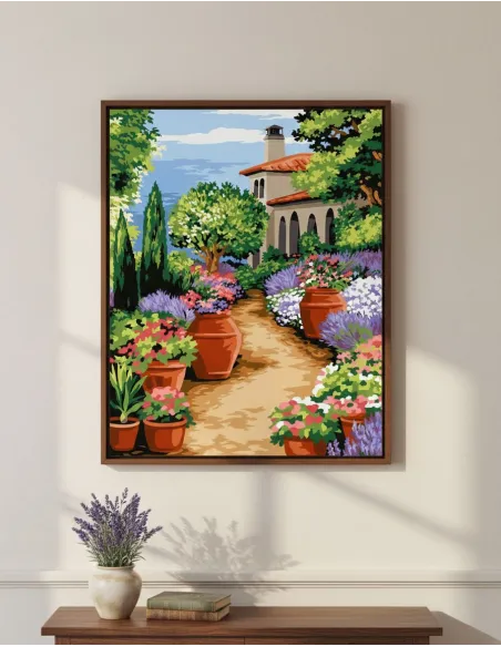 Canevas : 65x80 cm, Allée du jardin | Zéphyr Tissus