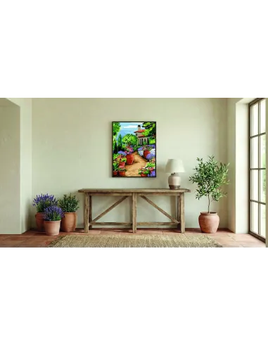 Canevas : 65x80 cm, Allée du jardin | Zéphyr Tissus