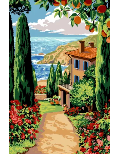 Canevas : 75x110 cm, Descente vers la mer | Zéphyr Tissus