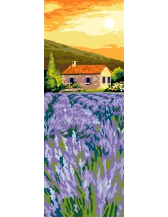 Canevas : 25x60 cm, Dans la lavande - UNITE | Zéphyr Tissus