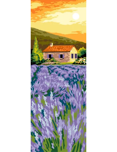 Canevas : 25x60 cm, Dans la lavande - UNITE | Zéphyr Tissus