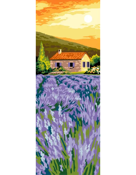Canevas : 25x60 cm, Dans la lavande - UNITE | Zéphyr Tissus