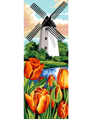 Canevas : 25x60 cm, Le moulin - UNITE | Zéphyr Tissus