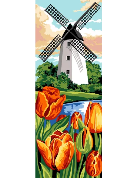 Canevas : 25x60 cm, Le moulin - UNITE | Zéphyr Tissus