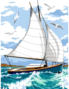 Canevas : 40x50 cm, Vent contraire | Zéphyr Tissus