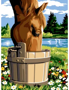 Canevas : 40x50 cm, Un peu d'avoine | Zéphyr Tissus
