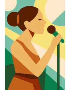 Canevas : 30x40 cm, Chanteuse UNITE | Zéphyr Tissus
