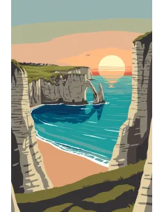 Canevas : 30x40 cm, Etretat UNITE | Zéphyr Tissus