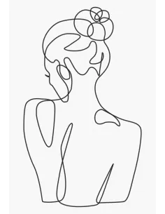 Tableau à broder : 20x29 cm, LINE ART DOS NU | Zéphyr Tissus