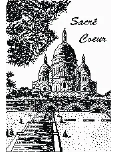 Tableau à broder : 32.5x42.5 cm, SACRÉ CUR | Zéphyr Tissus
