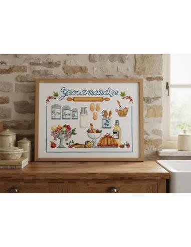 Tableau à broder : 30x40 cm, LA GOURMANDISE P.CPT.TA 30X40 | Zéphyr Ti