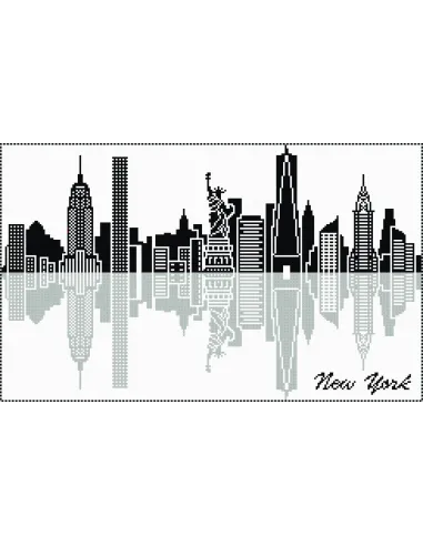 Tableau à broder : 45x31.5 cm, NYC | Zéphyr Tissus