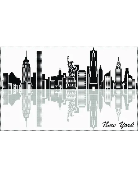Tableau à broder : 45x31.5 cm, NYC | Zéphyr Tissus