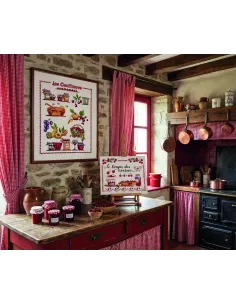 Kit canevas : 35x45 cm, KIT LE TEMPS DES CERISES | Zéphyr Tissus 2