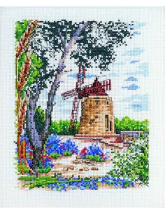 Kit canevas : 30x35 cm, KIT LE MOULIN - PC - 30X35 | Zéphyr Tissus