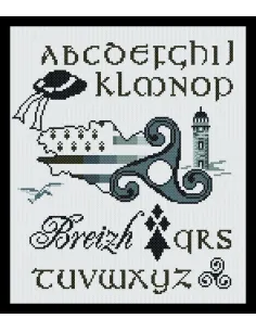 Abécédaire à broder : 30x35 cm, PR 7542 - TABLEAU ABC TRISKELL | Zéphy