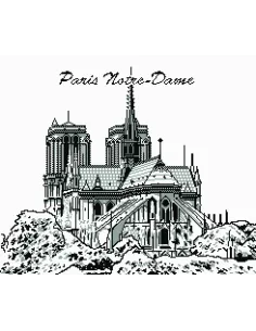 Tableau à broder : 45x40 cm, NOTRE - DAME - DOS | Zéphyr Tissus