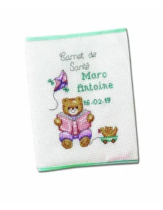 Toise ou carnet à broder : 16x24 cm, CARNET DE SANTE OURSONS | Zéphyr 