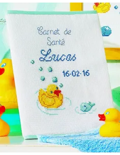 Toise ou carnet à broder : 16x24 cm, CARNET DE SANTE CANARDS | Zéphyr 