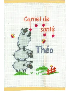 Toise ou carnet à broder : 16x24 cm, CARNET DE SANTE MOUTONS | Zéphyr 