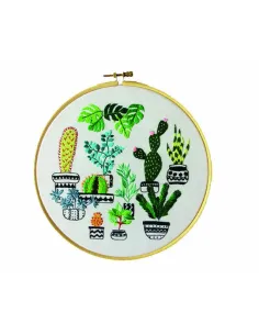 Tableau à broder : 20x20 cm, TABLEAU JARDIN TROPICAL | Zéphyr Tissus