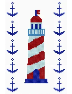 Tableau à broder : 10x15 cm, TABLEAUTIN LE PHARE | Zéphyr Tissus