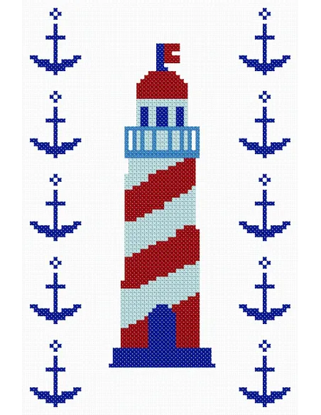 Tableau à broder : 10x15 cm, TABLEAUTIN LE PHARE | Zéphyr Tissus