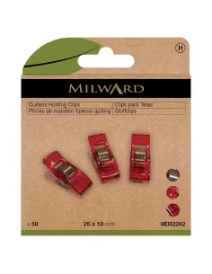 Pinces de maintien Quilting 26 x 10 mm, x50, Milward - Zéphyr Tissus